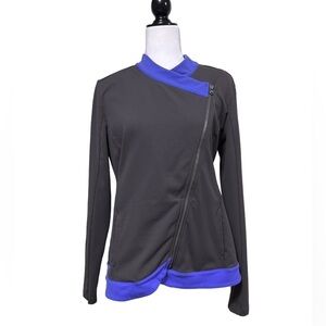 LUCY Energize Slant Zipper Jacket (Purple / Gray)